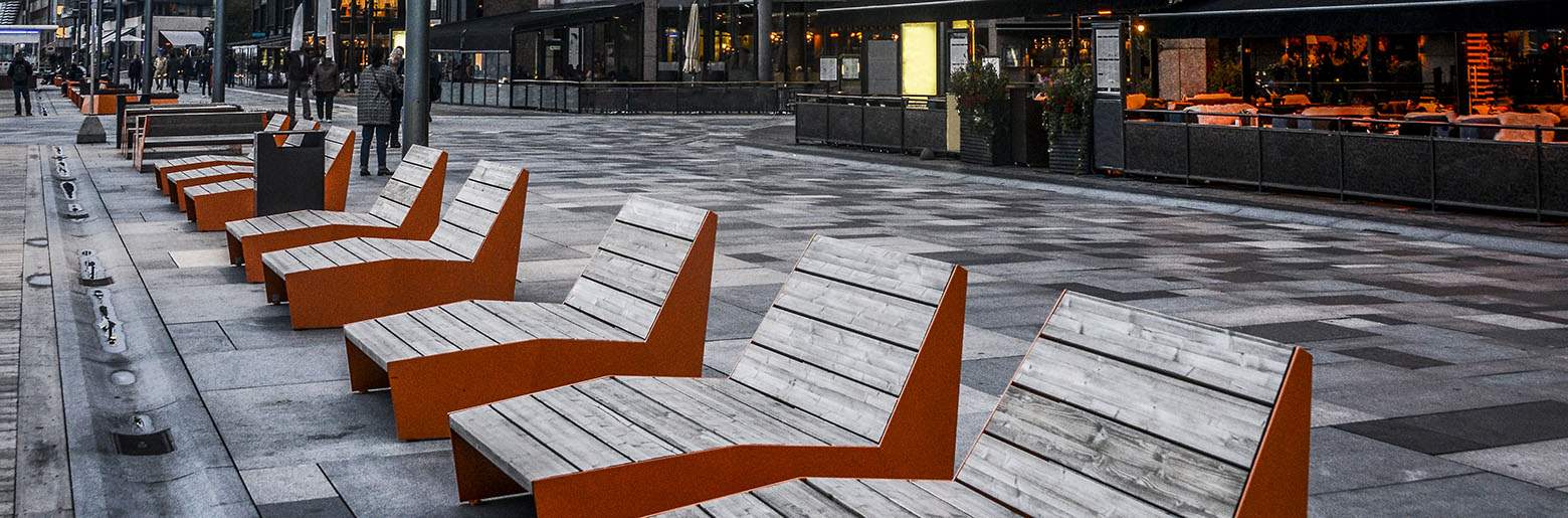 Illustrasjonsbilde offentlig benker i Oslo by