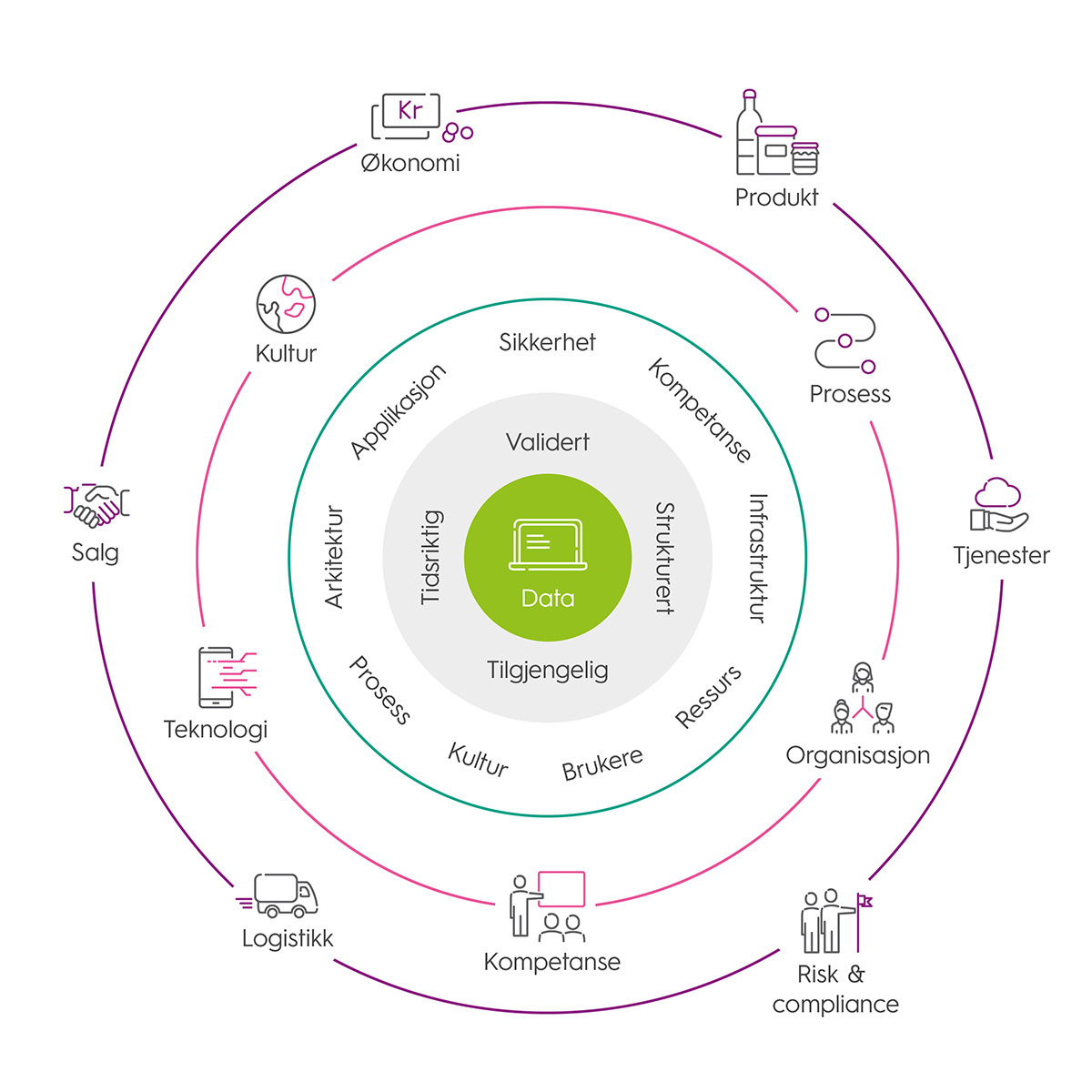 Modell for datadrevet virksomhet